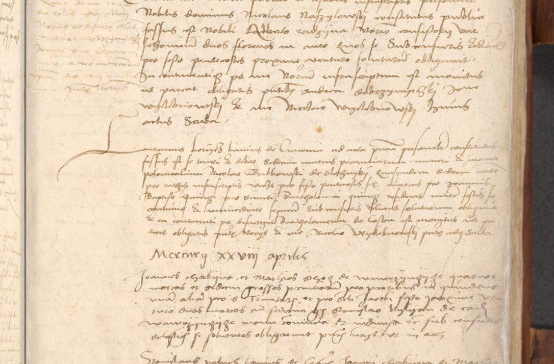 Zdjęcie nr 18 dla obiektu archiwalnego: Acta obligationum coram reverendo patre domino Thoma Rosnowsky canonico et officiali generali Cracoviensi ad annum Domini 1518
