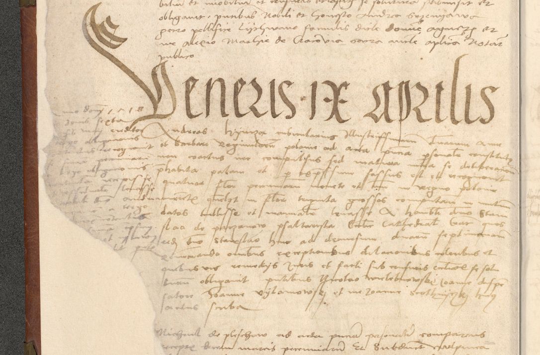 Zdjęcie nr 11 dla obiektu archiwalnego: Acta obligationum coram reverendo patre domino Thoma Rosnowsky canonico et officiali generali Cracoviensi ad annum Domini 1518