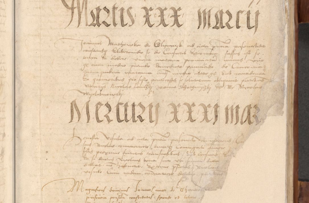 Zdjęcie nr 8 dla obiektu archiwalnego: Acta obligationum coram reverendo patre domino Thoma Rosnowsky canonico et officiali generali Cracoviensi ad annum Domini 1518