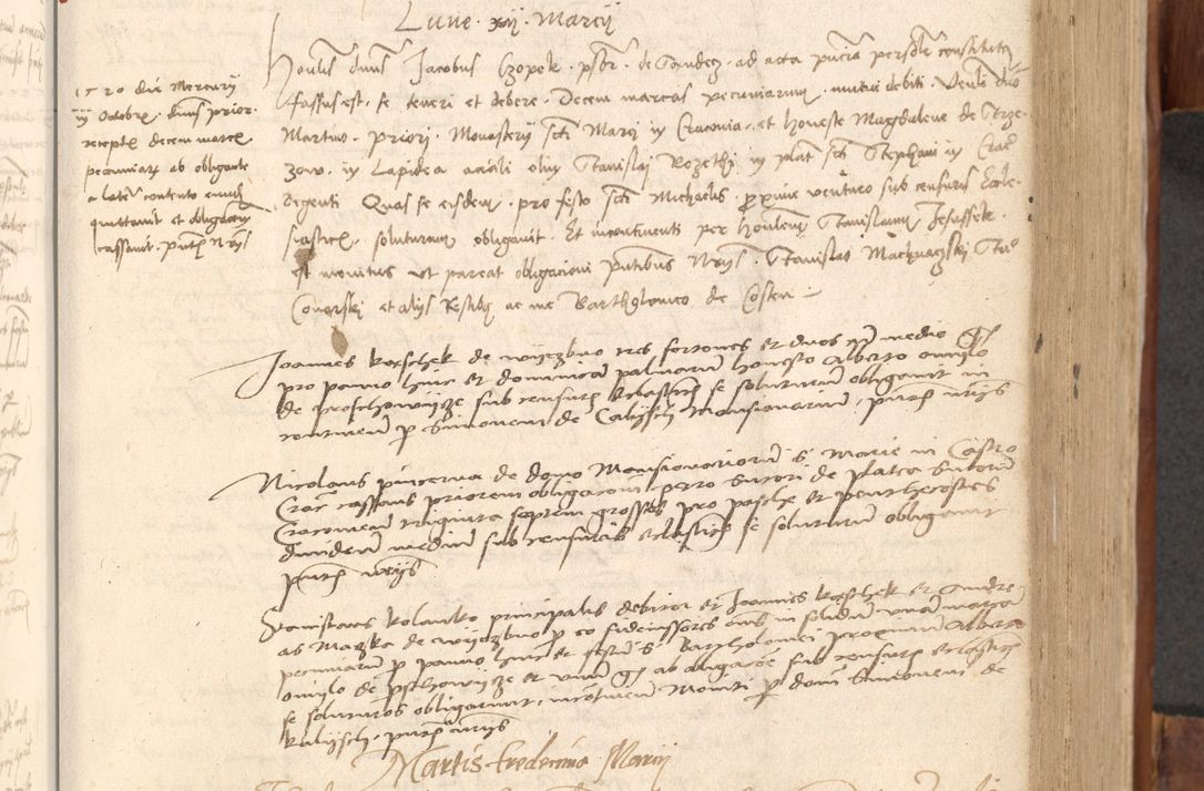 Zdjęcie nr 282 dla obiektu archiwalnego: Acta obligationum coram reverendo patre domino Thoma Rosnowsky canonico et officiali generali Cracoviensi ad annum Domini 1518