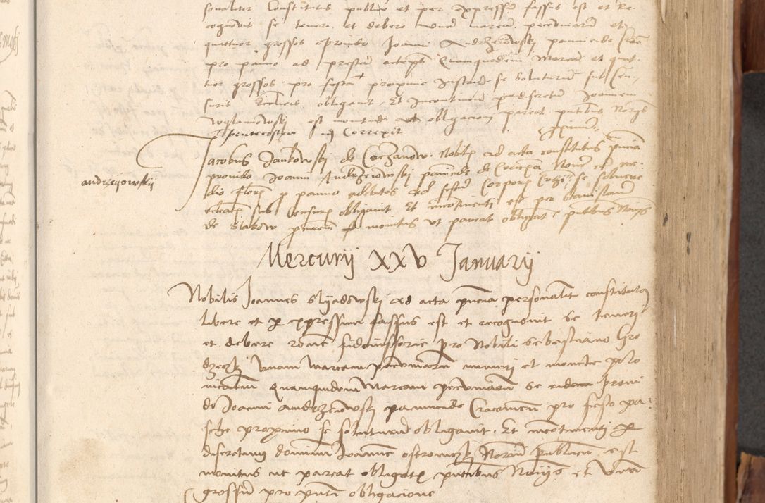 Zdjęcie nr 254 dla obiektu archiwalnego: Acta obligationum coram reverendo patre domino Thoma Rosnowsky canonico et officiali generali Cracoviensi ad annum Domini 1518