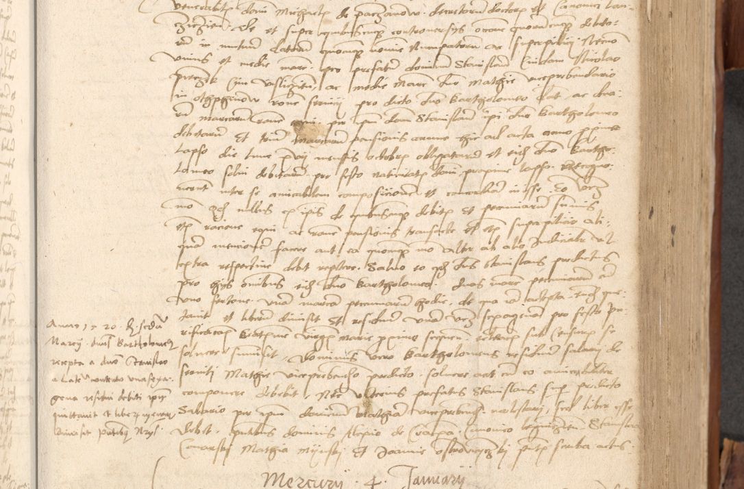 Zdjęcie nr 242 dla obiektu archiwalnego: Acta obligationum coram reverendo patre domino Thoma Rosnowsky canonico et officiali generali Cracoviensi ad annum Domini 1518