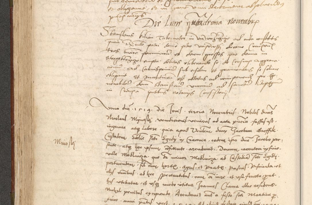 Zdjęcie nr 219 dla obiektu archiwalnego: Acta obligationum coram reverendo patre domino Thoma Rosnowsky canonico et officiali generali Cracoviensi ad annum Domini 1518