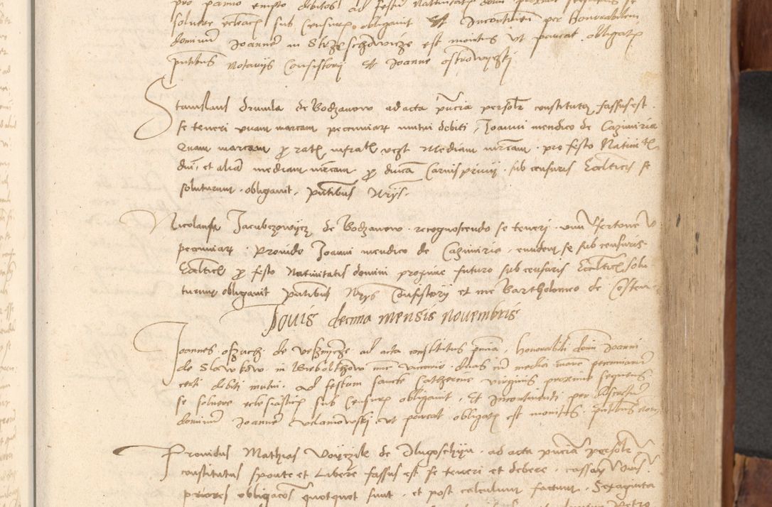 Zdjęcie nr 216 dla obiektu archiwalnego: Acta obligationum coram reverendo patre domino Thoma Rosnowsky canonico et officiali generali Cracoviensi ad annum Domini 1518