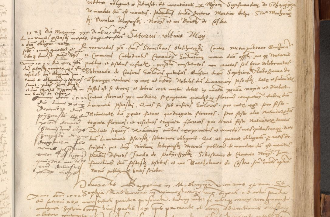 Zdjęcie nr 586 dla obiektu archiwalnego: Acta obligationum coram reverendo patre domino Thoma Rosnowsky canonico et officiali generali Cracoviensi ad annum Domini 1518