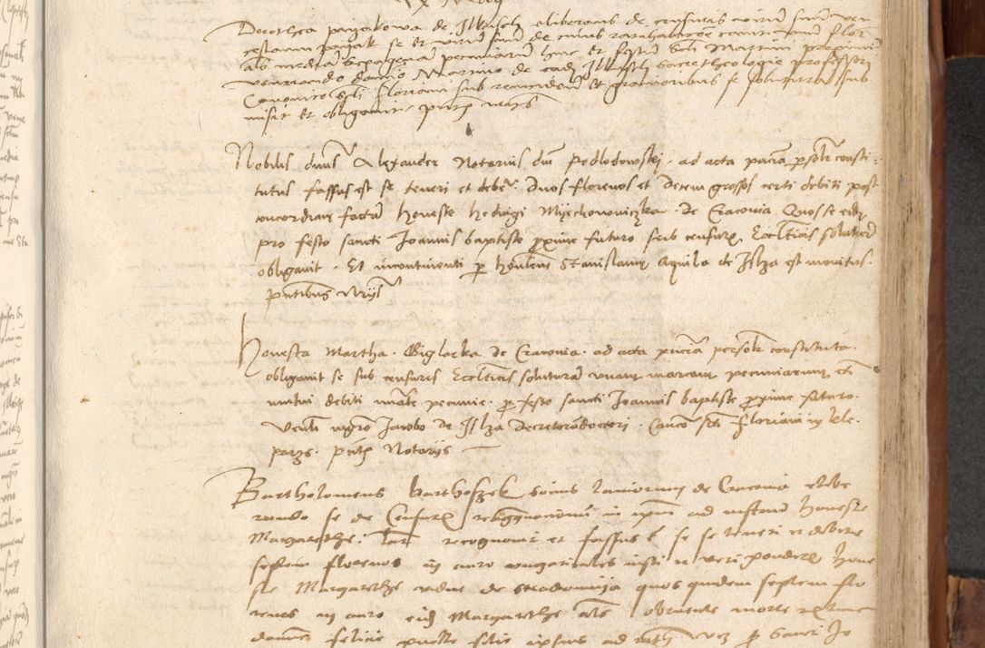 Zdjęcie nr 574 dla obiektu archiwalnego: Acta obligationum coram reverendo patre domino Thoma Rosnowsky canonico et officiali generali Cracoviensi ad annum Domini 1518
