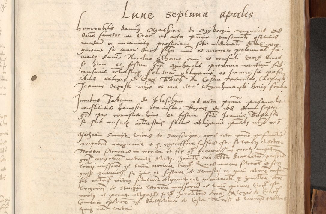 Zdjęcie nr 558 dla obiektu archiwalnego: Acta obligationum coram reverendo patre domino Thoma Rosnowsky canonico et officiali generali Cracoviensi ad annum Domini 1518