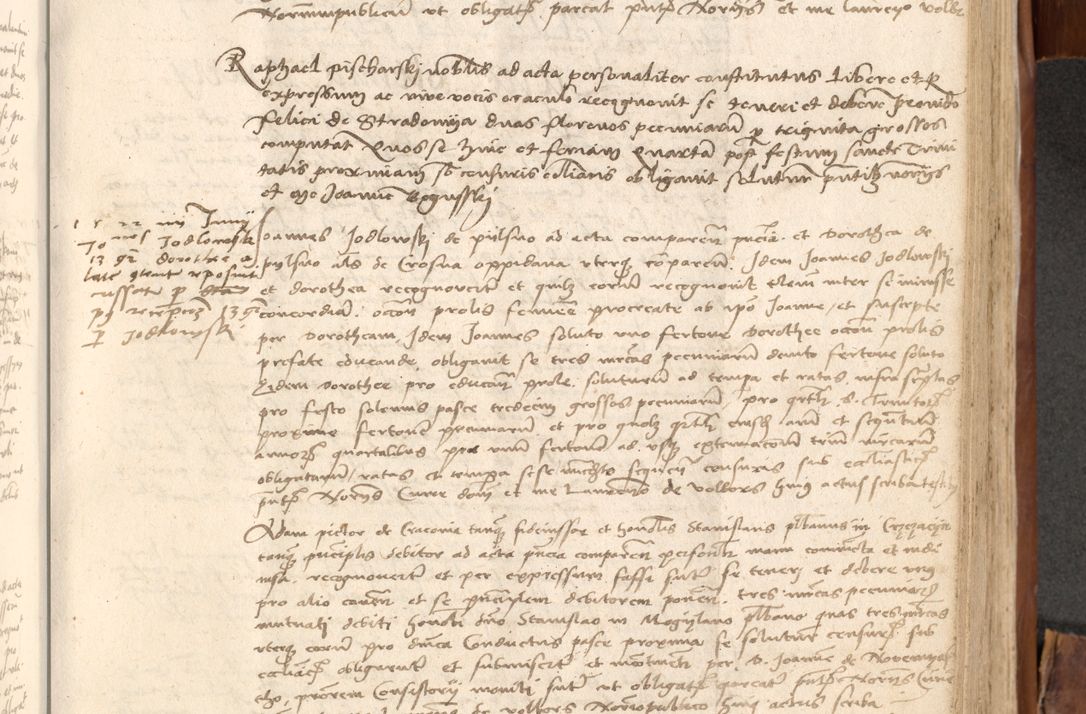 Zdjęcie nr 552 dla obiektu archiwalnego: Acta obligationum coram reverendo patre domino Thoma Rosnowsky canonico et officiali generali Cracoviensi ad annum Domini 1518
