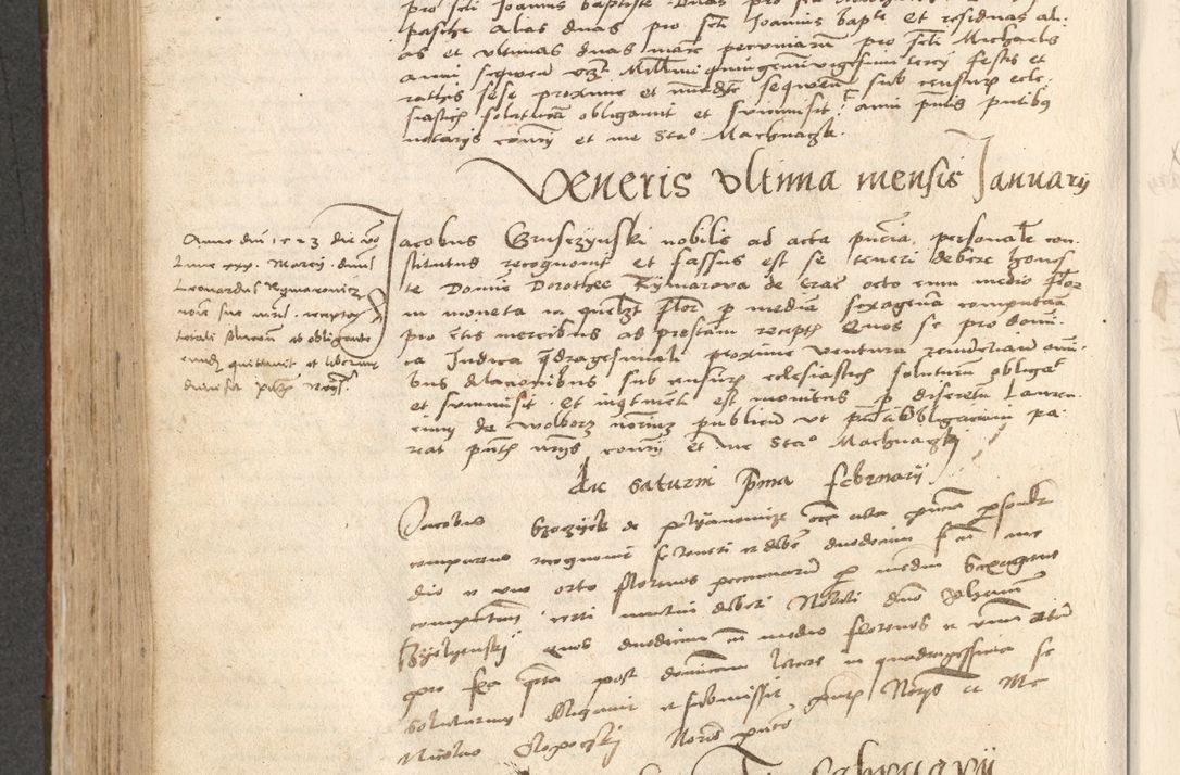 Zdjęcie nr 527 dla obiektu archiwalnego: Acta obligationum coram reverendo patre domino Thoma Rosnowsky canonico et officiali generali Cracoviensi ad annum Domini 1518
