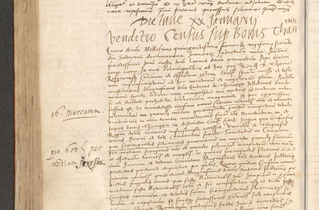 Zdjęcie nr 521 dla obiektu archiwalnego: Acta obligationum coram reverendo patre domino Thoma Rosnowsky canonico et officiali generali Cracoviensi ad annum Domini 1518