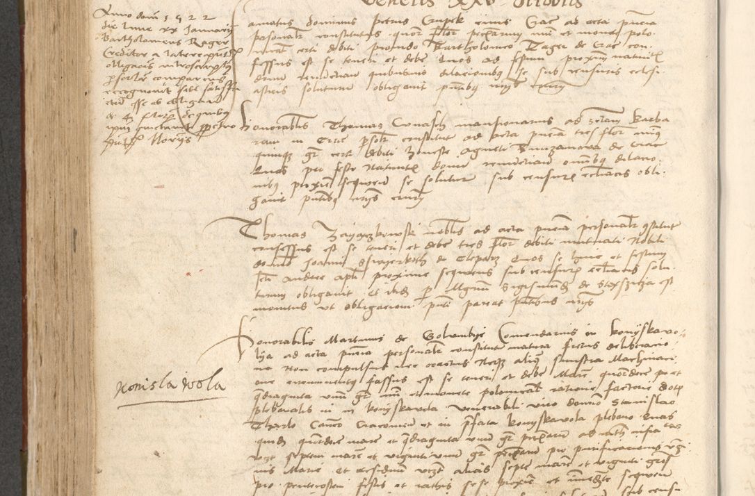 Zdjęcie nr 489 dla obiektu archiwalnego: Acta obligationum coram reverendo patre domino Thoma Rosnowsky canonico et officiali generali Cracoviensi ad annum Domini 1518