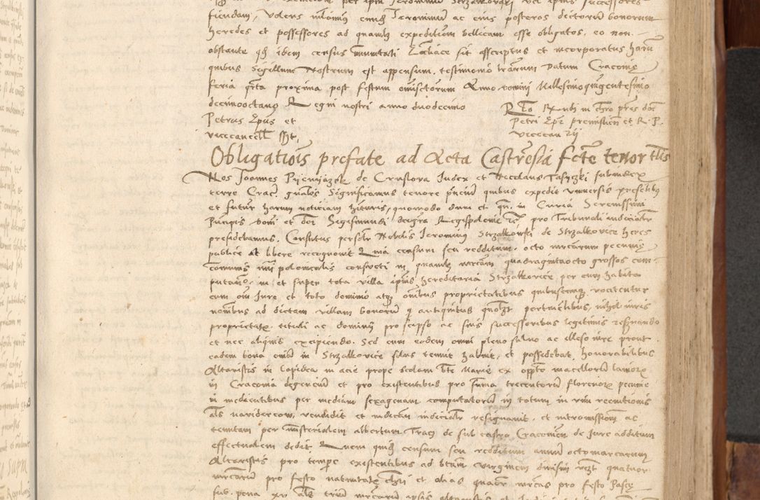 Zdjęcie nr 456 dla obiektu archiwalnego: Acta obligationum coram reverendo patre domino Thoma Rosnowsky canonico et officiali generali Cracoviensi ad annum Domini 1518