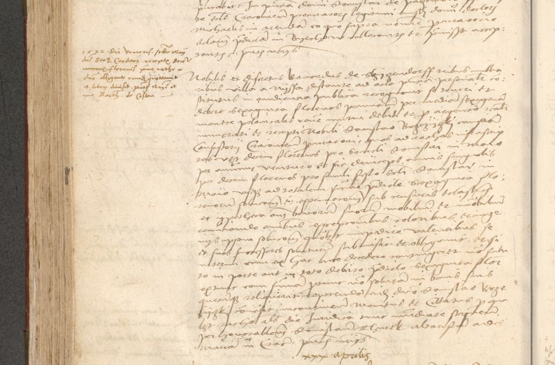 Zdjęcie nr 425 dla obiektu archiwalnego: Acta obligationum coram reverendo patre domino Thoma Rosnowsky canonico et officiali generali Cracoviensi ad annum Domini 1518