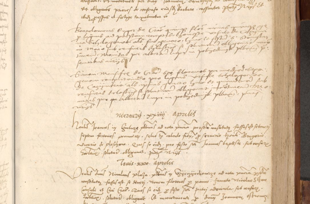 Zdjęcie nr 424 dla obiektu archiwalnego: Acta obligationum coram reverendo patre domino Thoma Rosnowsky canonico et officiali generali Cracoviensi ad annum Domini 1518