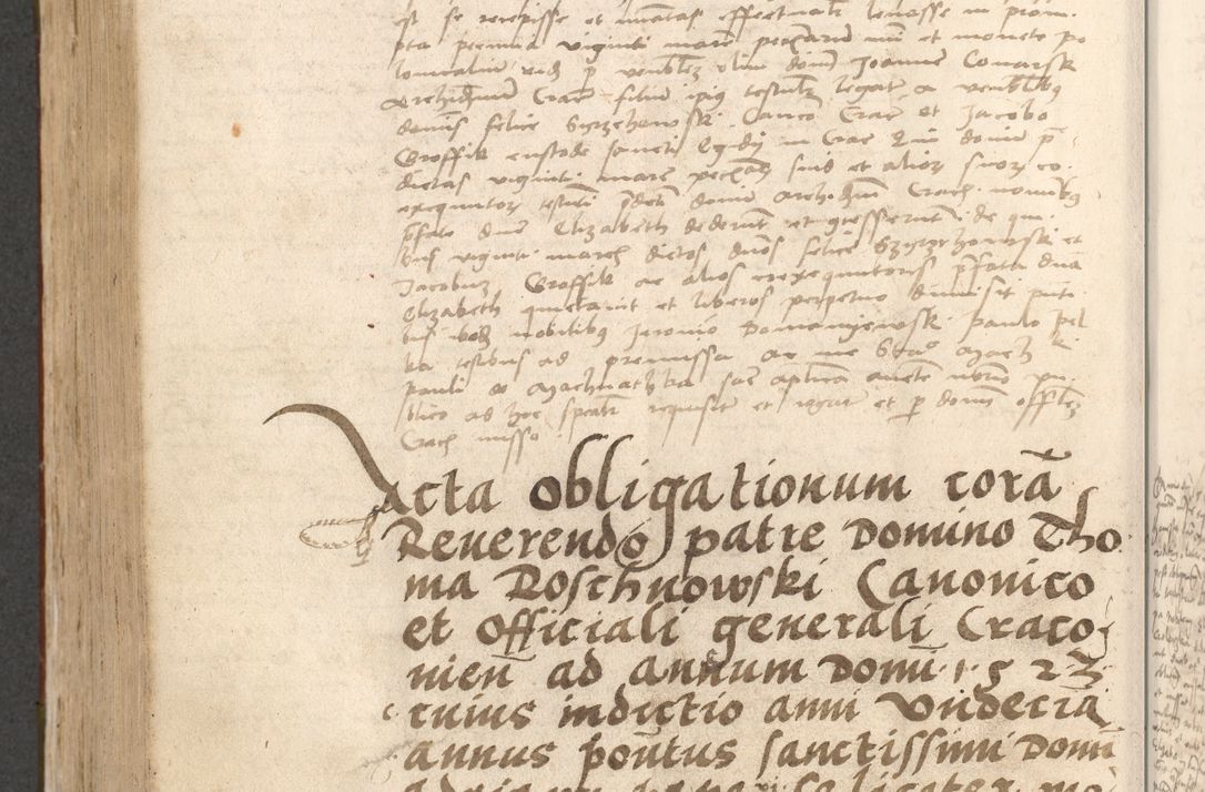 Zdjęcie nr 669 dla obiektu archiwalnego: Acta obligationum coram reverendo patre domino Thoma Rosnowsky canonico et officiali generali Cracoviensi ad annum Domini 1518