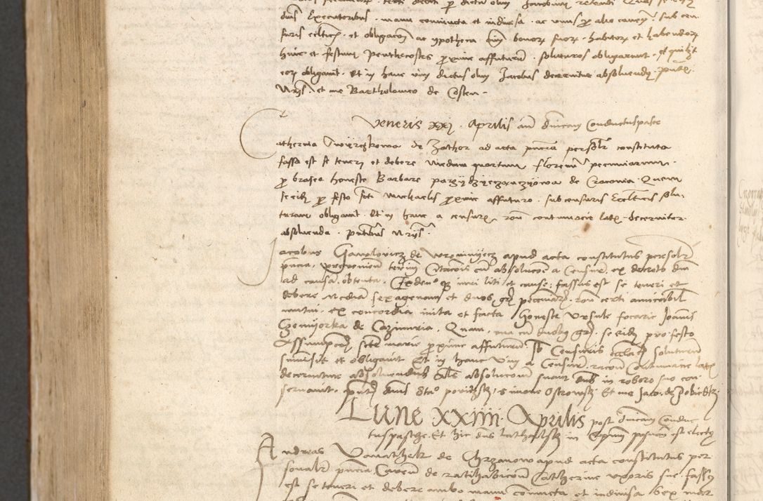 Zdjęcie nr 999 dla obiektu archiwalnego: Acta obligationum coram reverendo patre domino Thoma Rosnowsky canonico et officiali generali Cracoviensi ad annum Domini 1518
