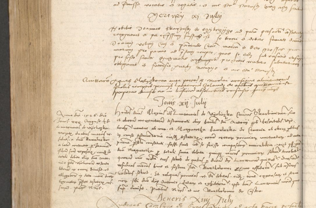 Zdjęcie nr 1129 dla obiektu archiwalnego: Acta obligationum coram reverendo patre domino Thoma Rosnowsky canonico et officiali generali Cracoviensi ad annum Domini 1518