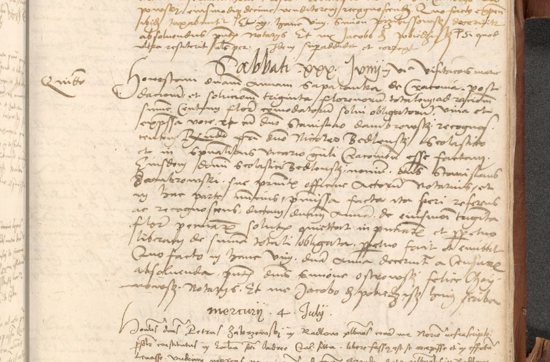 Zdjęcie nr 1126 dla obiektu archiwalnego: Acta obligationum coram reverendo patre domino Thoma Rosnowsky canonico et officiali generali Cracoviensi ad annum Domini 1518