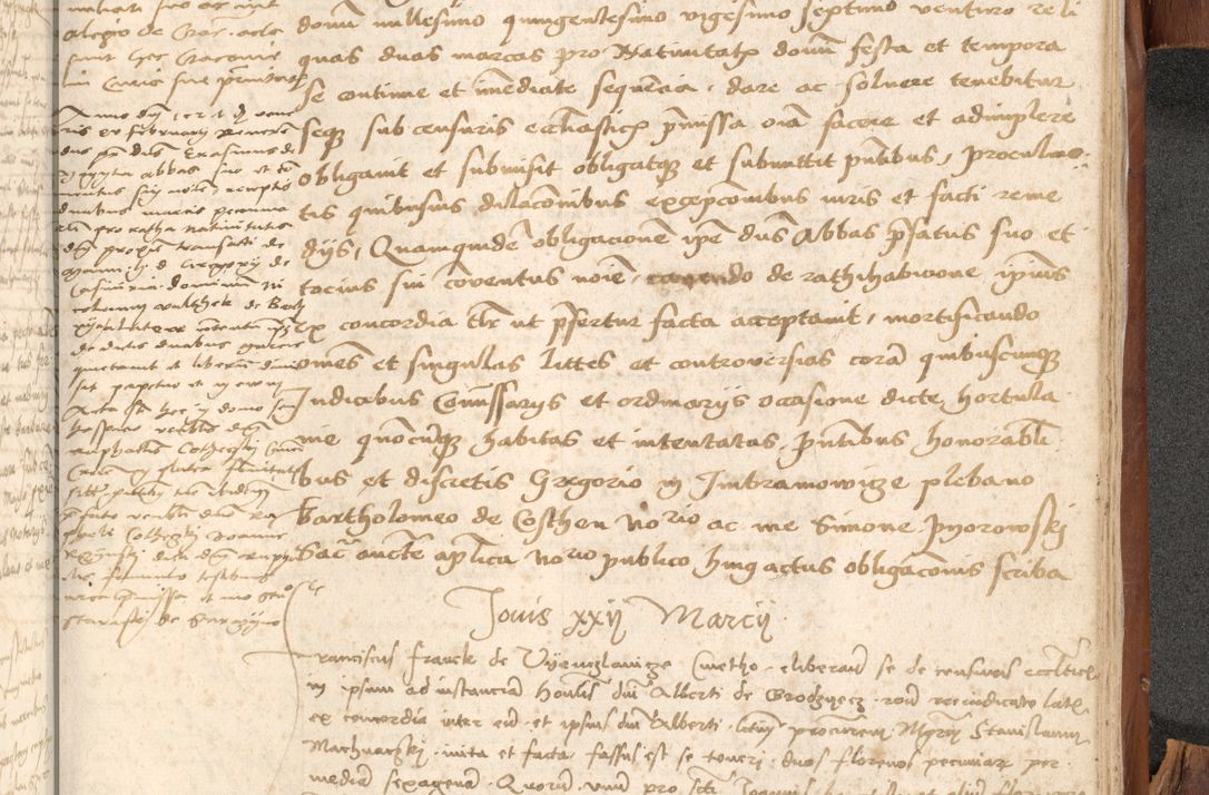 Zdjęcie nr 1104 dla obiektu archiwalnego: Acta obligationum coram reverendo patre domino Thoma Rosnowsky canonico et officiali generali Cracoviensi ad annum Domini 1518