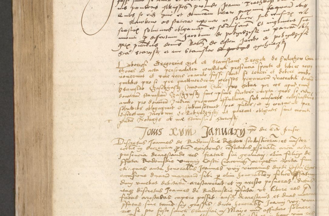 Zdjęcie nr 1077 dla obiektu archiwalnego: Acta obligationum coram reverendo patre domino Thoma Rosnowsky canonico et officiali generali Cracoviensi ad annum Domini 1518