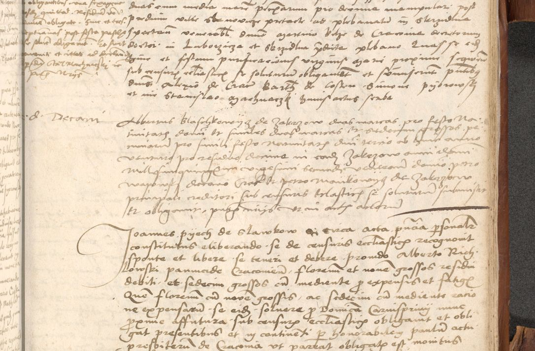 Zdjęcie nr 1068 dla obiektu archiwalnego: Acta obligationum coram reverendo patre domino Thoma Rosnowsky canonico et officiali generali Cracoviensi ad annum Domini 1518