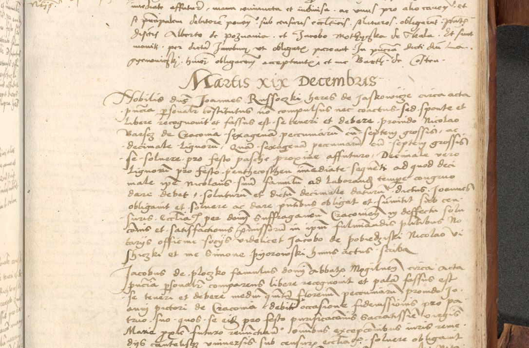Zdjęcie nr 1066 dla obiektu archiwalnego: Acta obligationum coram reverendo patre domino Thoma Rosnowsky canonico et officiali generali Cracoviensi ad annum Domini 1518