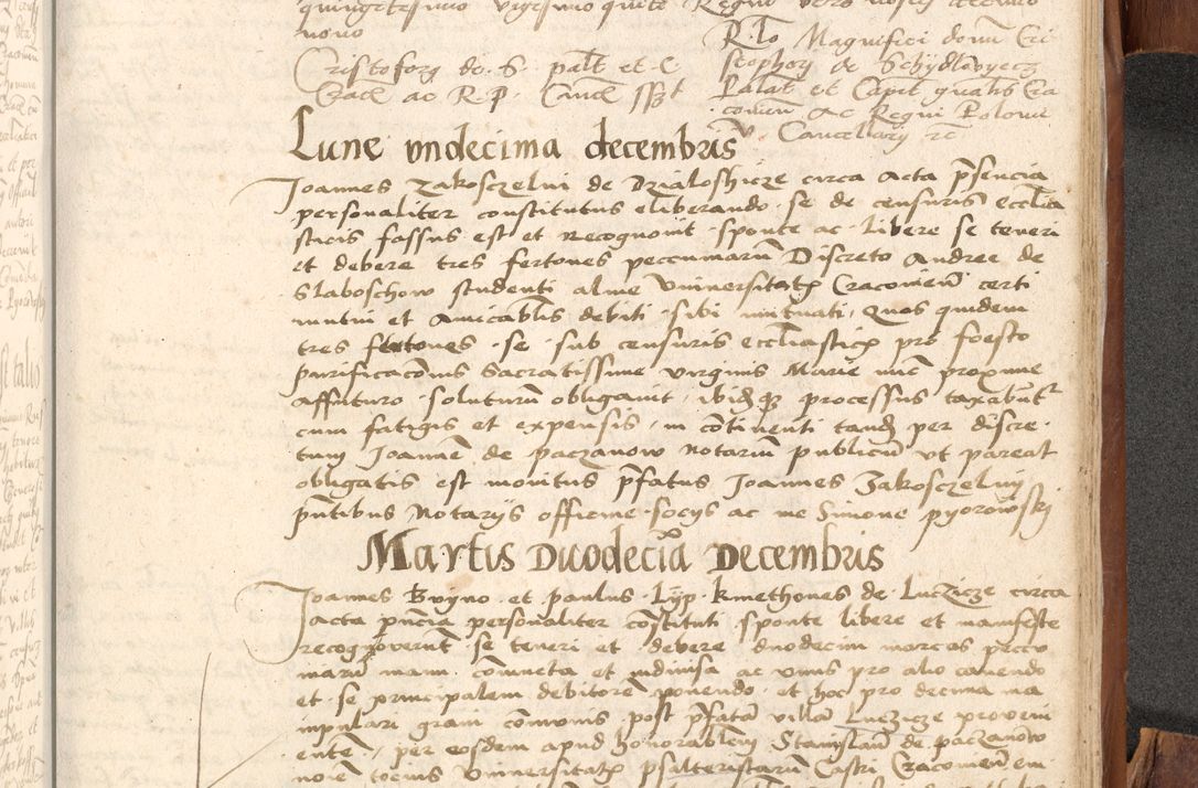 Zdjęcie nr 1064 dla obiektu archiwalnego: Acta obligationum coram reverendo patre domino Thoma Rosnowsky canonico et officiali generali Cracoviensi ad annum Domini 1518