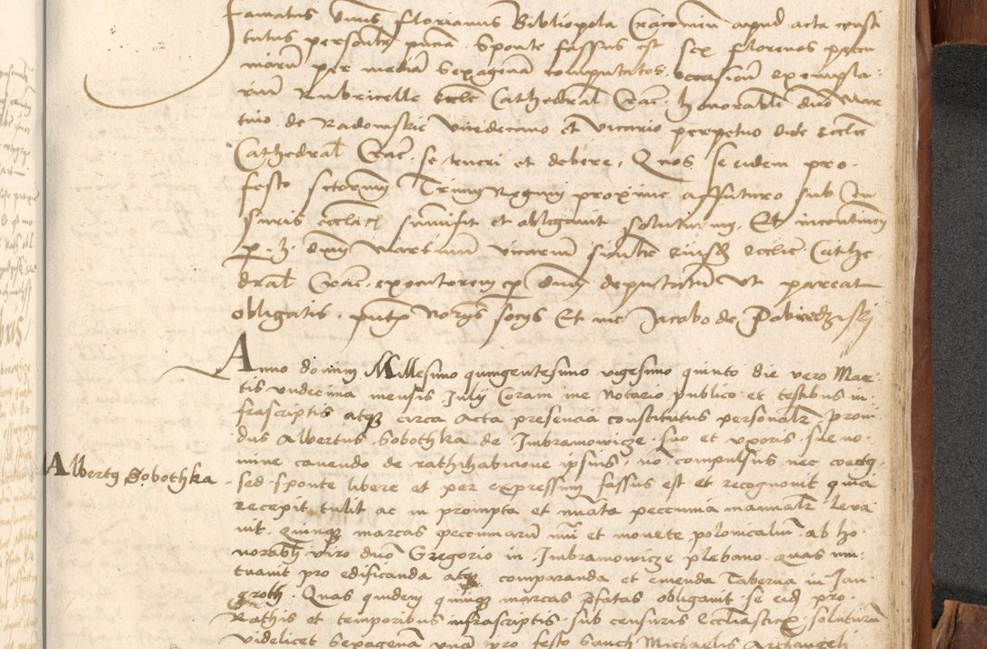 Zdjęcie nr 1054 dla obiektu archiwalnego: Acta obligationum coram reverendo patre domino Thoma Rosnowsky canonico et officiali generali Cracoviensi ad annum Domini 1518