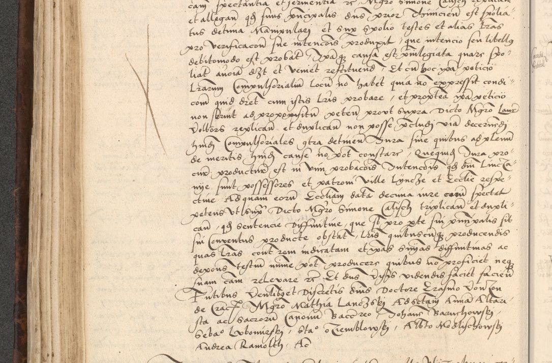 Zdjęcie nr 204 dla obiektu archiwalnego: INRI. Acta actorum, obligacionum et sentenciarum tam interlocutoriarum quam diffinitivarum coram reverendo patre ac egregio viro domino Jacobo Erciss[o]wski decretorum doctorem, canonico et officiali generali Cracoviensi ad annum Domini 1528, indicionem primam, pontificatus sanctissimi in Christo patris et domini domini Clementis divina probidendcia pape seprtimi, annum quintum, per Stanislaum de Mordi legalem consistorii notarium omine felici inchoantur