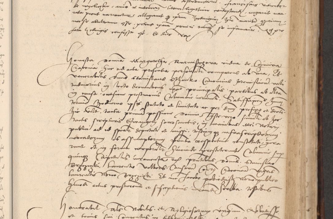 Zdjęcie nr 189 dla obiektu archiwalnego: INRI. Acta actorum, obligacionum et sentenciarum tam interlocutoriarum quam diffinitivarum coram reverendo patre ac egregio viro domino Jacobo Erciss[o]wski decretorum doctorem, canonico et officiali generali Cracoviensi ad annum Domini 1528, indicionem primam, pontificatus sanctissimi in Christo patris et domini domini Clementis divina probidendcia pape seprtimi, annum quintum, per Stanislaum de Mordi legalem consistorii notarium omine felici inchoantur
