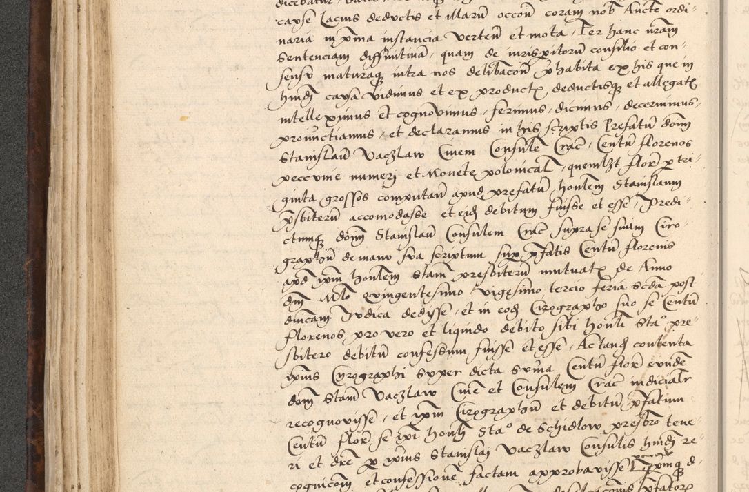 Zdjęcie nr 176 dla obiektu archiwalnego: INRI. Acta actorum, obligacionum et sentenciarum tam interlocutoriarum quam diffinitivarum coram reverendo patre ac egregio viro domino Jacobo Erciss[o]wski decretorum doctorem, canonico et officiali generali Cracoviensi ad annum Domini 1528, indicionem primam, pontificatus sanctissimi in Christo patris et domini domini Clementis divina probidendcia pape seprtimi, annum quintum, per Stanislaum de Mordi legalem consistorii notarium omine felici inchoantur