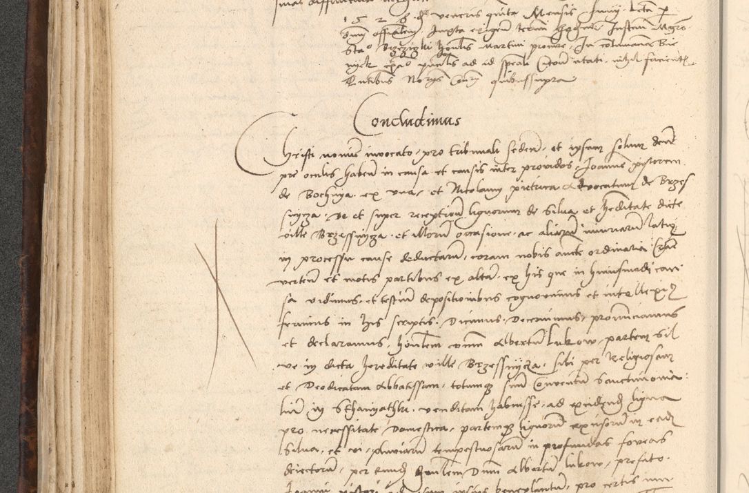 Zdjęcie nr 166 dla obiektu archiwalnego: INRI. Acta actorum, obligacionum et sentenciarum tam interlocutoriarum quam diffinitivarum coram reverendo patre ac egregio viro domino Jacobo Erciss[o]wski decretorum doctorem, canonico et officiali generali Cracoviensi ad annum Domini 1528, indicionem primam, pontificatus sanctissimi in Christo patris et domini domini Clementis divina probidendcia pape seprtimi, annum quintum, per Stanislaum de Mordi legalem consistorii notarium omine felici inchoantur