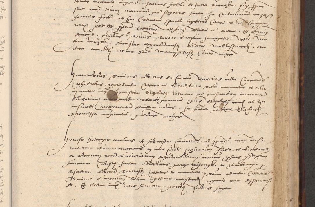 Zdjęcie nr 163 dla obiektu archiwalnego: INRI. Acta actorum, obligacionum et sentenciarum tam interlocutoriarum quam diffinitivarum coram reverendo patre ac egregio viro domino Jacobo Erciss[o]wski decretorum doctorem, canonico et officiali generali Cracoviensi ad annum Domini 1528, indicionem primam, pontificatus sanctissimi in Christo patris et domini domini Clementis divina probidendcia pape seprtimi, annum quintum, per Stanislaum de Mordi legalem consistorii notarium omine felici inchoantur