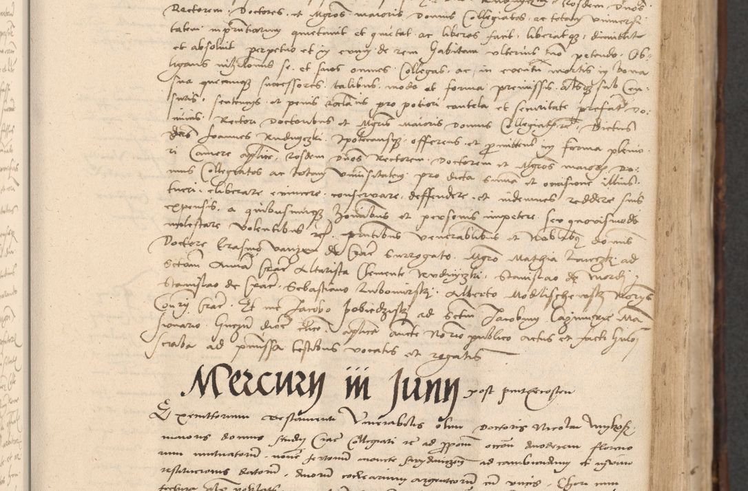 Zdjęcie nr 161 dla obiektu archiwalnego: INRI. Acta actorum, obligacionum et sentenciarum tam interlocutoriarum quam diffinitivarum coram reverendo patre ac egregio viro domino Jacobo Erciss[o]wski decretorum doctorem, canonico et officiali generali Cracoviensi ad annum Domini 1528, indicionem primam, pontificatus sanctissimi in Christo patris et domini domini Clementis divina probidendcia pape seprtimi, annum quintum, per Stanislaum de Mordi legalem consistorii notarium omine felici inchoantur