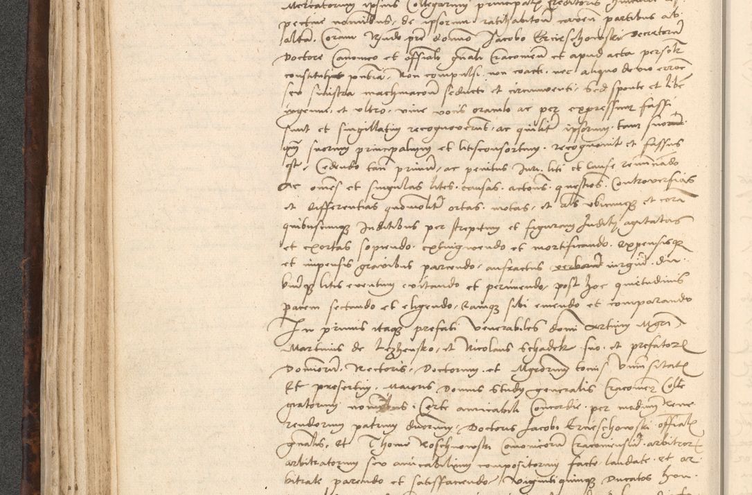 Zdjęcie nr 160 dla obiektu archiwalnego: INRI. Acta actorum, obligacionum et sentenciarum tam interlocutoriarum quam diffinitivarum coram reverendo patre ac egregio viro domino Jacobo Erciss[o]wski decretorum doctorem, canonico et officiali generali Cracoviensi ad annum Domini 1528, indicionem primam, pontificatus sanctissimi in Christo patris et domini domini Clementis divina probidendcia pape seprtimi, annum quintum, per Stanislaum de Mordi legalem consistorii notarium omine felici inchoantur