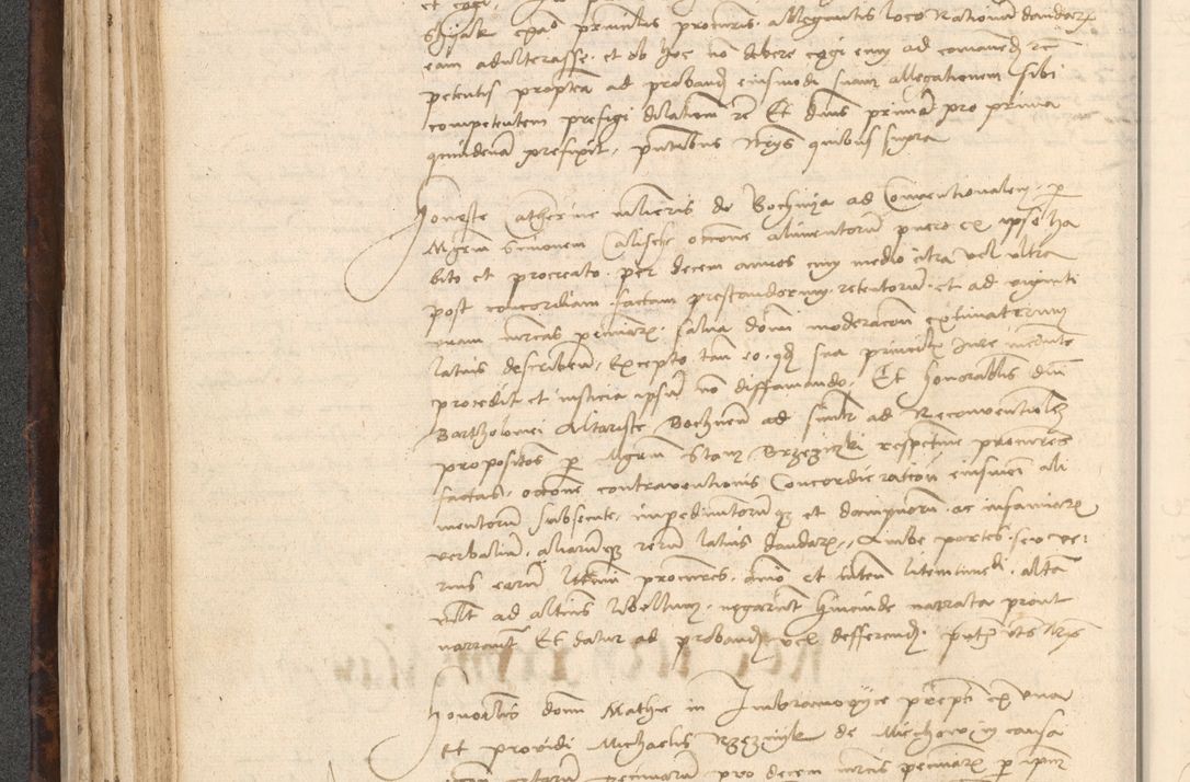 Zdjęcie nr 154 dla obiektu archiwalnego: INRI. Acta actorum, obligacionum et sentenciarum tam interlocutoriarum quam diffinitivarum coram reverendo patre ac egregio viro domino Jacobo Erciss[o]wski decretorum doctorem, canonico et officiali generali Cracoviensi ad annum Domini 1528, indicionem primam, pontificatus sanctissimi in Christo patris et domini domini Clementis divina probidendcia pape seprtimi, annum quintum, per Stanislaum de Mordi legalem consistorii notarium omine felici inchoantur