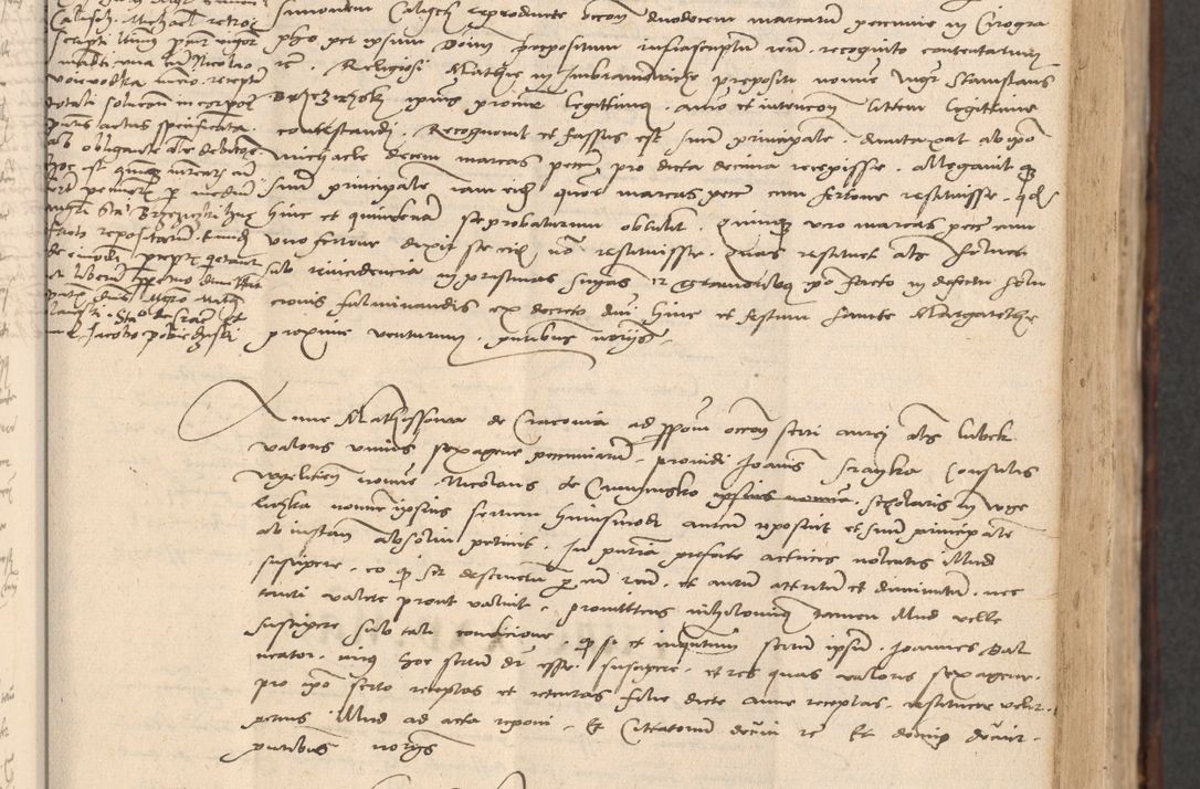 Zdjęcie nr 151 dla obiektu archiwalnego: INRI. Acta actorum, obligacionum et sentenciarum tam interlocutoriarum quam diffinitivarum coram reverendo patre ac egregio viro domino Jacobo Erciss[o]wski decretorum doctorem, canonico et officiali generali Cracoviensi ad annum Domini 1528, indicionem primam, pontificatus sanctissimi in Christo patris et domini domini Clementis divina probidendcia pape seprtimi, annum quintum, per Stanislaum de Mordi legalem consistorii notarium omine felici inchoantur