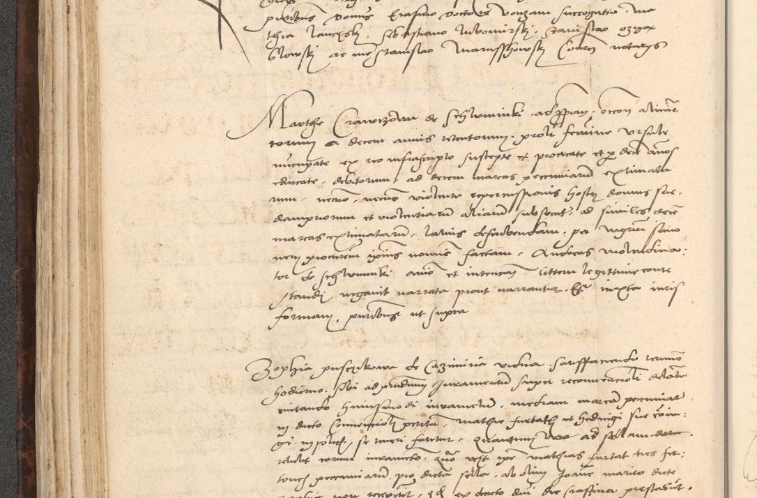 Zdjęcie nr 142 dla obiektu archiwalnego: INRI. Acta actorum, obligacionum et sentenciarum tam interlocutoriarum quam diffinitivarum coram reverendo patre ac egregio viro domino Jacobo Erciss[o]wski decretorum doctorem, canonico et officiali generali Cracoviensi ad annum Domini 1528, indicionem primam, pontificatus sanctissimi in Christo patris et domini domini Clementis divina probidendcia pape seprtimi, annum quintum, per Stanislaum de Mordi legalem consistorii notarium omine felici inchoantur