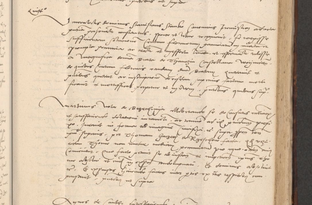 Zdjęcie nr 139 dla obiektu archiwalnego: INRI. Acta actorum, obligacionum et sentenciarum tam interlocutoriarum quam diffinitivarum coram reverendo patre ac egregio viro domino Jacobo Erciss[o]wski decretorum doctorem, canonico et officiali generali Cracoviensi ad annum Domini 1528, indicionem primam, pontificatus sanctissimi in Christo patris et domini domini Clementis divina probidendcia pape seprtimi, annum quintum, per Stanislaum de Mordi legalem consistorii notarium omine felici inchoantur
