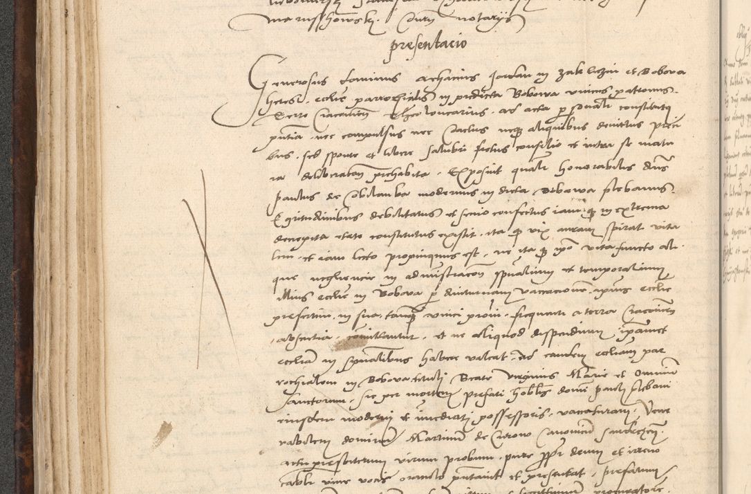 Zdjęcie nr 136 dla obiektu archiwalnego: INRI. Acta actorum, obligacionum et sentenciarum tam interlocutoriarum quam diffinitivarum coram reverendo patre ac egregio viro domino Jacobo Erciss[o]wski decretorum doctorem, canonico et officiali generali Cracoviensi ad annum Domini 1528, indicionem primam, pontificatus sanctissimi in Christo patris et domini domini Clementis divina probidendcia pape seprtimi, annum quintum, per Stanislaum de Mordi legalem consistorii notarium omine felici inchoantur