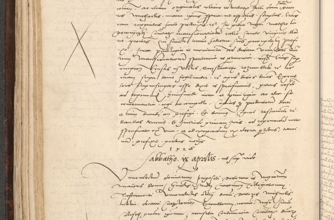 Zdjęcie nr 134 dla obiektu archiwalnego: INRI. Acta actorum, obligacionum et sentenciarum tam interlocutoriarum quam diffinitivarum coram reverendo patre ac egregio viro domino Jacobo Erciss[o]wski decretorum doctorem, canonico et officiali generali Cracoviensi ad annum Domini 1528, indicionem primam, pontificatus sanctissimi in Christo patris et domini domini Clementis divina probidendcia pape seprtimi, annum quintum, per Stanislaum de Mordi legalem consistorii notarium omine felici inchoantur
