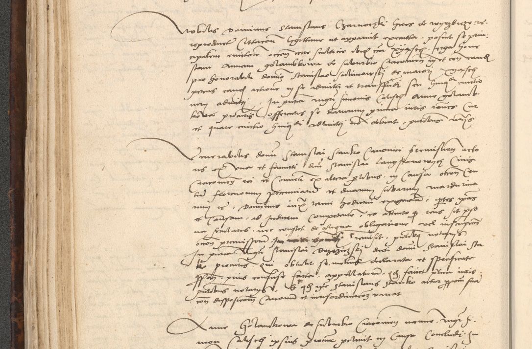 Zdjęcie nr 132 dla obiektu archiwalnego: INRI. Acta actorum, obligacionum et sentenciarum tam interlocutoriarum quam diffinitivarum coram reverendo patre ac egregio viro domino Jacobo Erciss[o]wski decretorum doctorem, canonico et officiali generali Cracoviensi ad annum Domini 1528, indicionem primam, pontificatus sanctissimi in Christo patris et domini domini Clementis divina probidendcia pape seprtimi, annum quintum, per Stanislaum de Mordi legalem consistorii notarium omine felici inchoantur