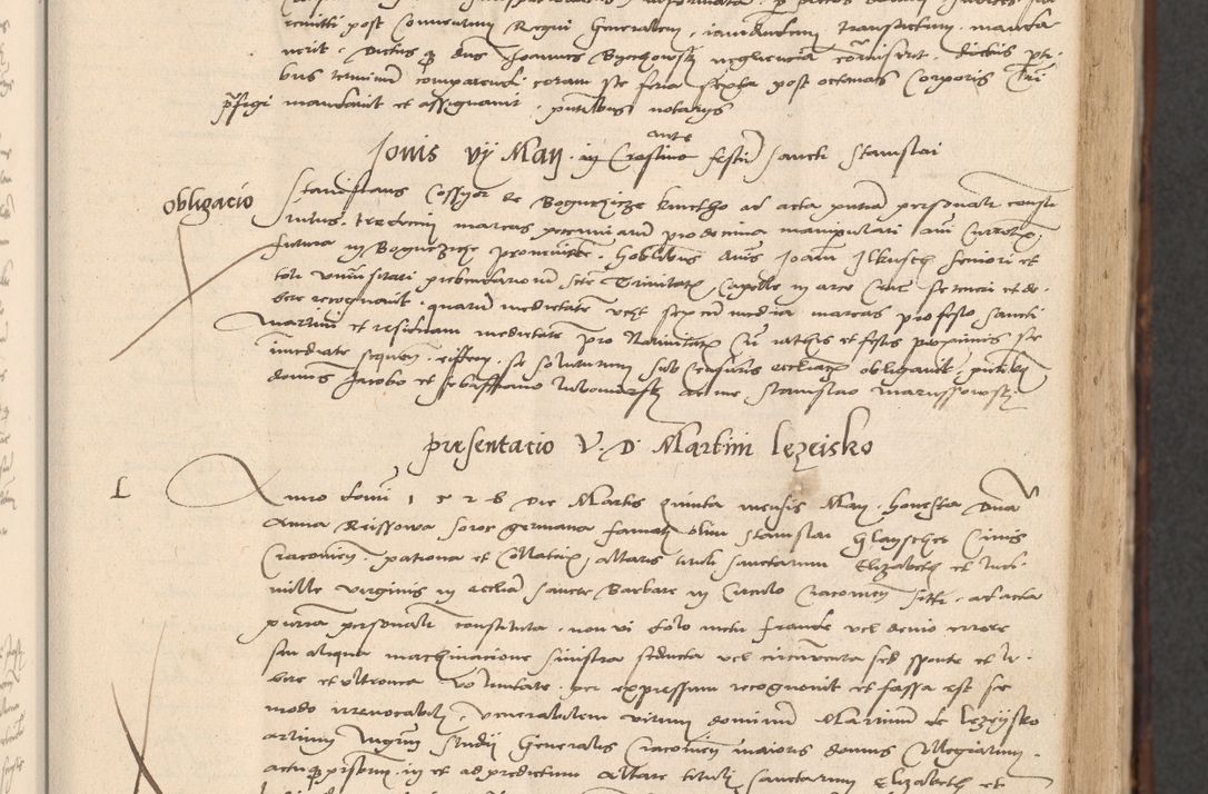 Zdjęcie nr 127 dla obiektu archiwalnego: INRI. Acta actorum, obligacionum et sentenciarum tam interlocutoriarum quam diffinitivarum coram reverendo patre ac egregio viro domino Jacobo Erciss[o]wski decretorum doctorem, canonico et officiali generali Cracoviensi ad annum Domini 1528, indicionem primam, pontificatus sanctissimi in Christo patris et domini domini Clementis divina probidendcia pape seprtimi, annum quintum, per Stanislaum de Mordi legalem consistorii notarium omine felici inchoantur