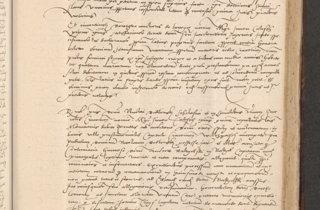 Zdjęcie nr 121 dla obiektu archiwalnego: INRI. Acta actorum, obligacionum et sentenciarum tam interlocutoriarum quam diffinitivarum coram reverendo patre ac egregio viro domino Jacobo Erciss[o]wski decretorum doctorem, canonico et officiali generali Cracoviensi ad annum Domini 1528, indicionem primam, pontificatus sanctissimi in Christo patris et domini domini Clementis divina probidendcia pape seprtimi, annum quintum, per Stanislaum de Mordi legalem consistorii notarium omine felici inchoantur
