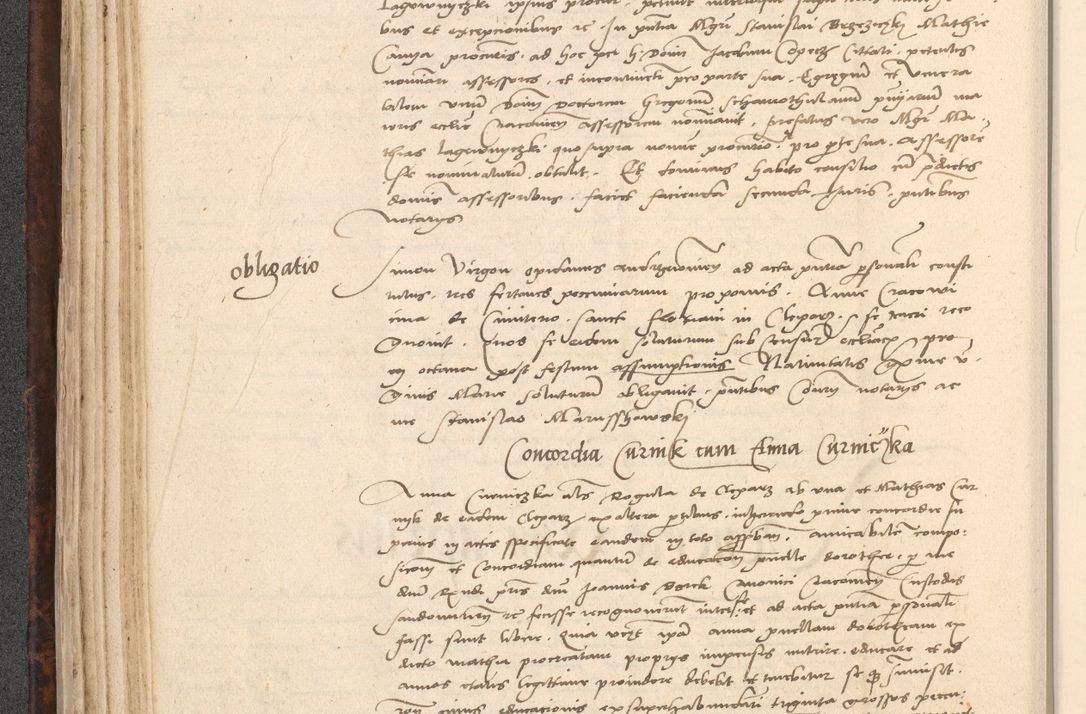 Zdjęcie nr 114 dla obiektu archiwalnego: INRI. Acta actorum, obligacionum et sentenciarum tam interlocutoriarum quam diffinitivarum coram reverendo patre ac egregio viro domino Jacobo Erciss[o]wski decretorum doctorem, canonico et officiali generali Cracoviensi ad annum Domini 1528, indicionem primam, pontificatus sanctissimi in Christo patris et domini domini Clementis divina probidendcia pape seprtimi, annum quintum, per Stanislaum de Mordi legalem consistorii notarium omine felici inchoantur