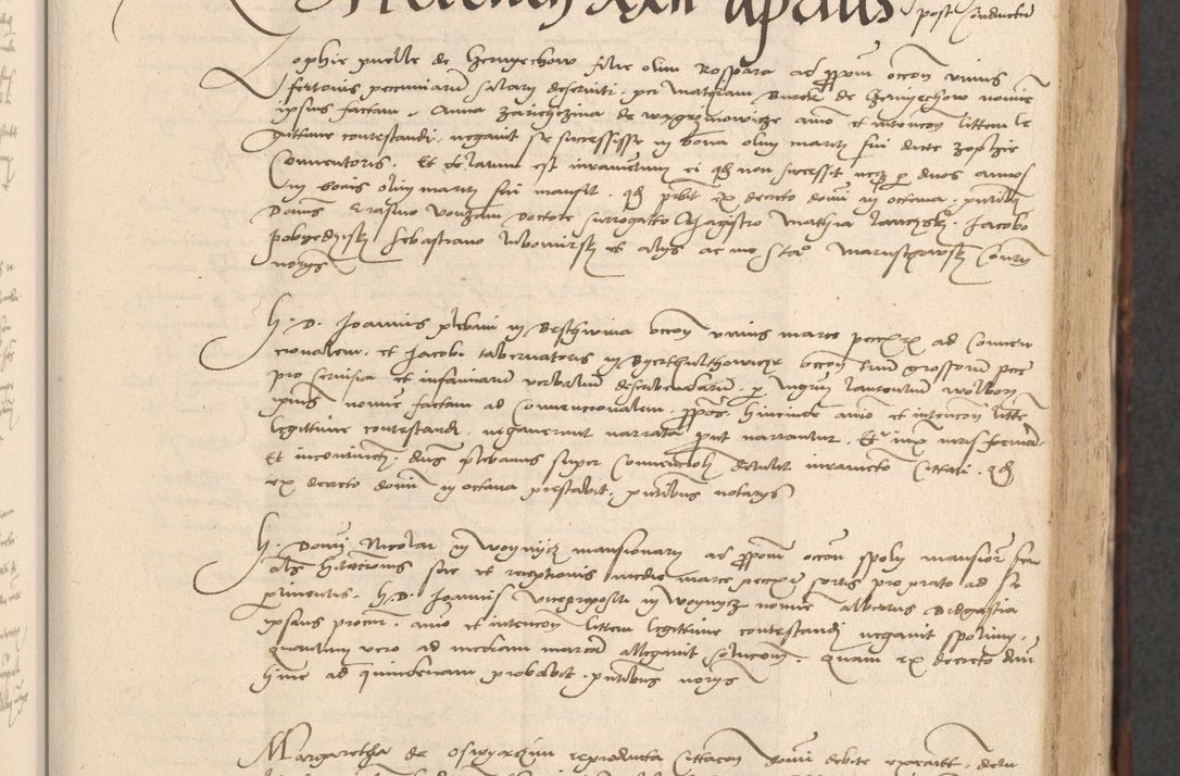 Zdjęcie nr 111 dla obiektu archiwalnego: INRI. Acta actorum, obligacionum et sentenciarum tam interlocutoriarum quam diffinitivarum coram reverendo patre ac egregio viro domino Jacobo Erciss[o]wski decretorum doctorem, canonico et officiali generali Cracoviensi ad annum Domini 1528, indicionem primam, pontificatus sanctissimi in Christo patris et domini domini Clementis divina probidendcia pape seprtimi, annum quintum, per Stanislaum de Mordi legalem consistorii notarium omine felici inchoantur