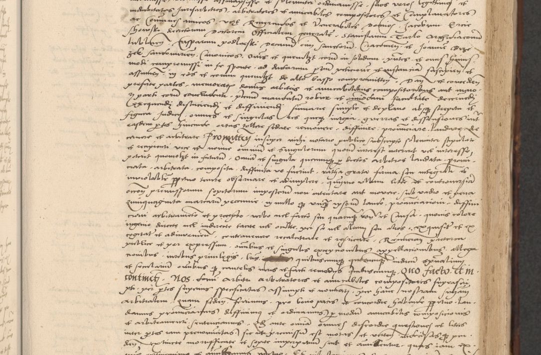 Zdjęcie nr 107 dla obiektu archiwalnego: INRI. Acta actorum, obligacionum et sentenciarum tam interlocutoriarum quam diffinitivarum coram reverendo patre ac egregio viro domino Jacobo Erciss[o]wski decretorum doctorem, canonico et officiali generali Cracoviensi ad annum Domini 1528, indicionem primam, pontificatus sanctissimi in Christo patris et domini domini Clementis divina probidendcia pape seprtimi, annum quintum, per Stanislaum de Mordi legalem consistorii notarium omine felici inchoantur