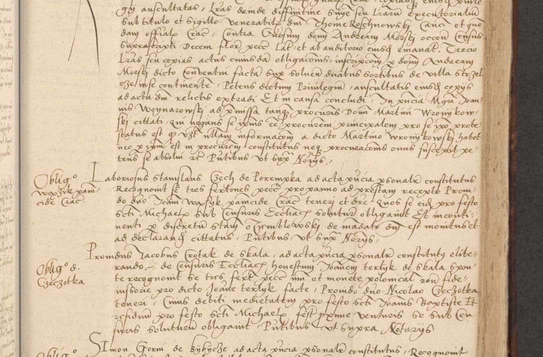 Zdjęcie nr 87 dla obiektu archiwalnego: INRI. Acta actorum, obligacionum et sentenciarum tam interlocutoriarum quam diffinitivarum coram reverendo patre ac egregio viro domino Jacobo Erciss[o]wski decretorum doctorem, canonico et officiali generali Cracoviensi ad annum Domini 1528, indicionem primam, pontificatus sanctissimi in Christo patris et domini domini Clementis divina probidendcia pape seprtimi, annum quintum, per Stanislaum de Mordi legalem consistorii notarium omine felici inchoantur