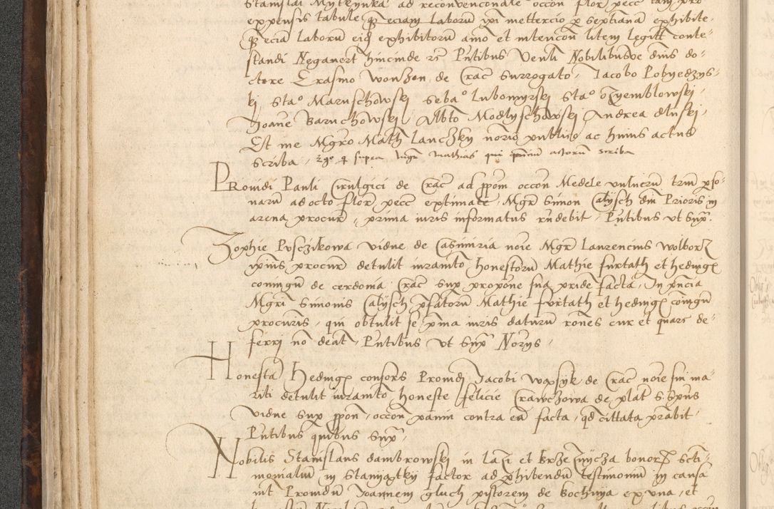 Zdjęcie nr 78 dla obiektu archiwalnego: INRI. Acta actorum, obligacionum et sentenciarum tam interlocutoriarum quam diffinitivarum coram reverendo patre ac egregio viro domino Jacobo Erciss[o]wski decretorum doctorem, canonico et officiali generali Cracoviensi ad annum Domini 1528, indicionem primam, pontificatus sanctissimi in Christo patris et domini domini Clementis divina probidendcia pape seprtimi, annum quintum, per Stanislaum de Mordi legalem consistorii notarium omine felici inchoantur