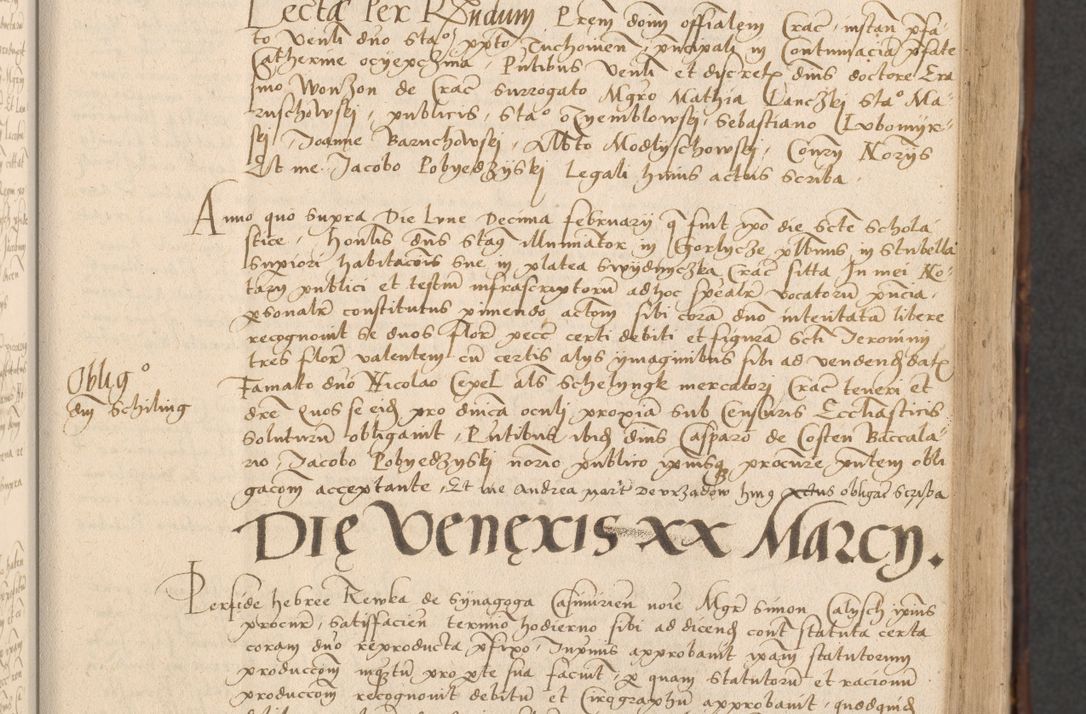 Zdjęcie nr 75 dla obiektu archiwalnego: INRI. Acta actorum, obligacionum et sentenciarum tam interlocutoriarum quam diffinitivarum coram reverendo patre ac egregio viro domino Jacobo Erciss[o]wski decretorum doctorem, canonico et officiali generali Cracoviensi ad annum Domini 1528, indicionem primam, pontificatus sanctissimi in Christo patris et domini domini Clementis divina probidendcia pape seprtimi, annum quintum, per Stanislaum de Mordi legalem consistorii notarium omine felici inchoantur